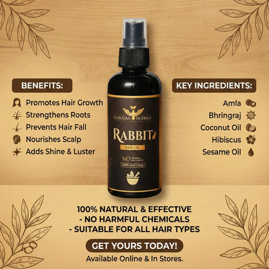 RABBIT BLOOD HERBAL HAIR OIL  Rabbit Herbal Hair Oil